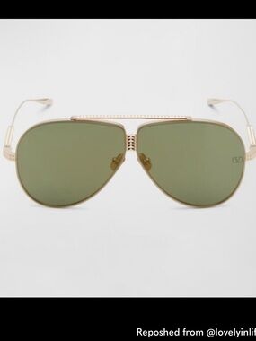 Valentino gold Frame Aviator Sunglasses